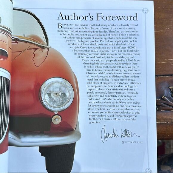 CLASSIC CARS OF THE WORLD a Coffee Table Book by Quentin Willson - Picture 8 of 16